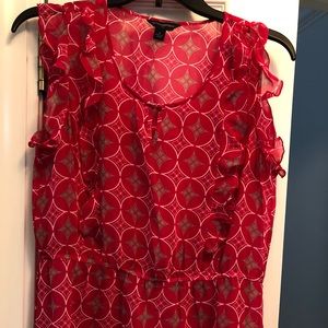 Sheer blouson top by Banana Republic